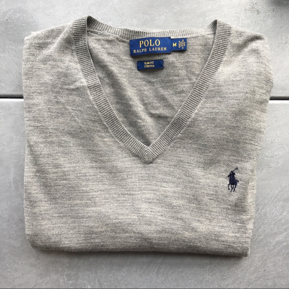 Pima Cotton V-Neck Slim Stretch Sweater